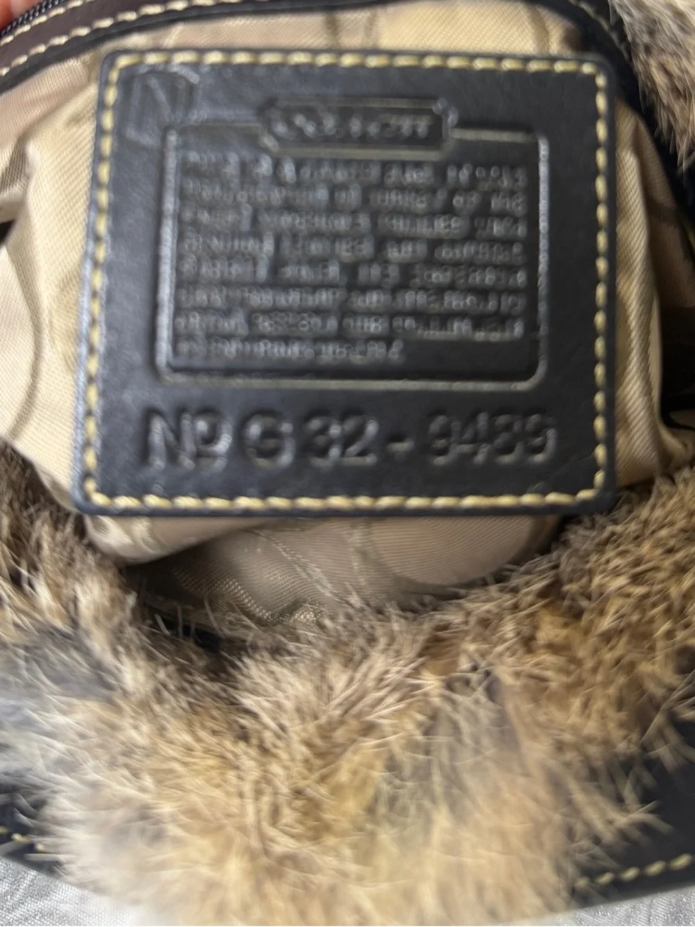 Coach y2k fur and brass soho bag vintage Coach Soho Ski Hobo Bag nwot new